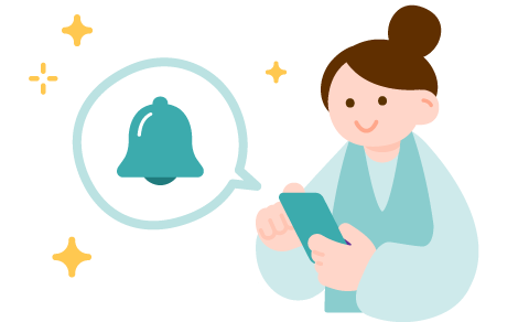 希望に合う新着求人を通知で受け取れる